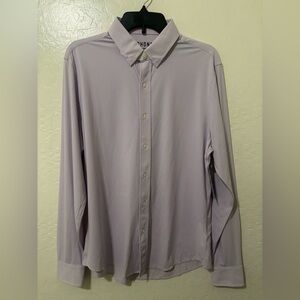 Men’s NWT Rhone Commuter Shirt Fine Italian Fabric Lavender Dusk Size M